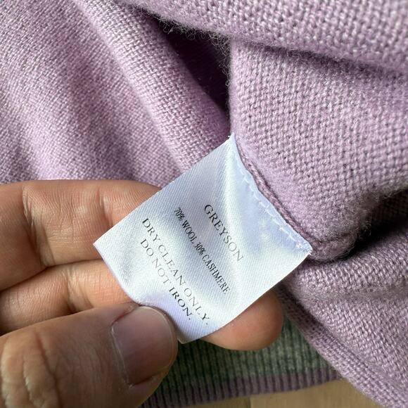 Greyson 1/4 Zip Pullover M Purple Wool Golf Sportswear Lightweight Outerwear - Picture 6 of 9